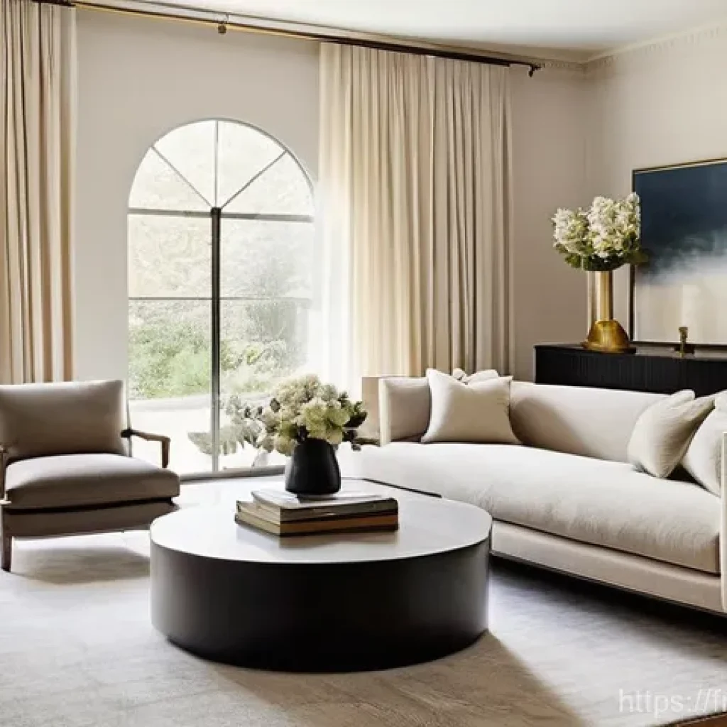 인테리어 코디네이터 커리어 개발 전략 - **Prompt 1: A "Discreet Luxury" Living Room in Parisian Chic Style**
    "A sophisticated and serene...