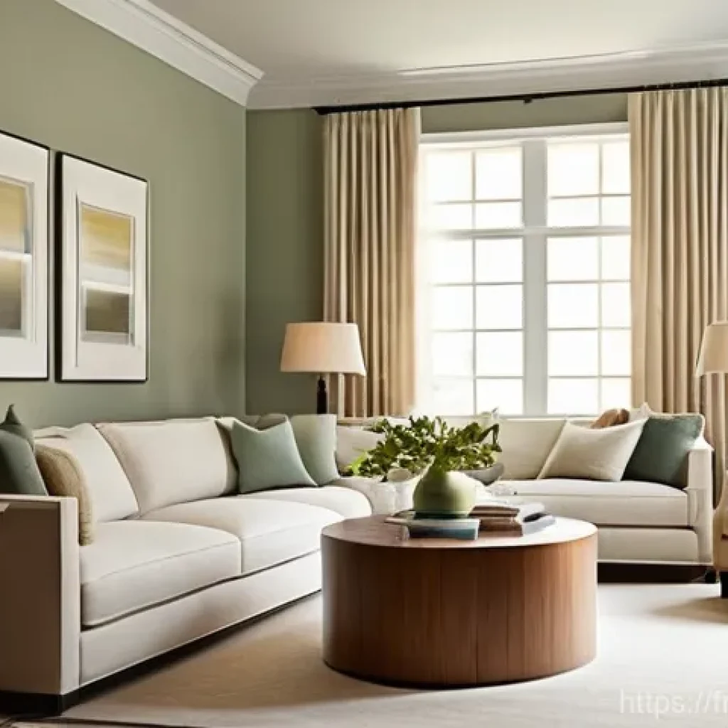 인테리어 코디네이터 자격증 연습 문제 - **Contemporary Living Room with Harmonious Colors and Natural Light**
    "A bright, contemporary li...