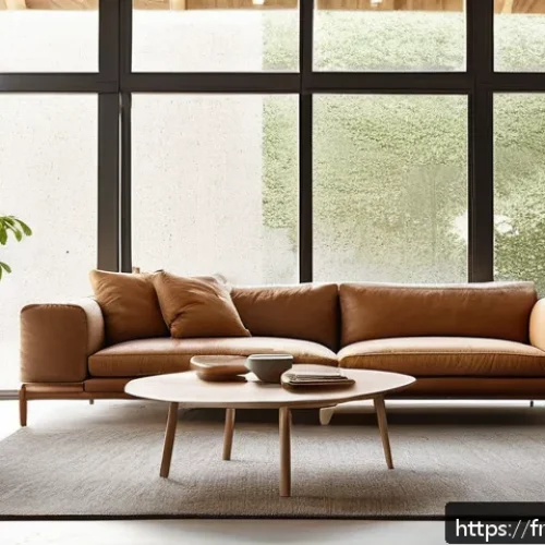 인테리어 코디네이터를 위한 추천 도서 - A modern eco-friendly interior living room featuring sustainable materials such as certified wood fu...