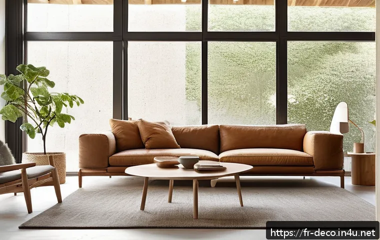 인테리어 코디네이터를 위한 추천 도서 - A modern eco-friendly interior living room featuring sustainable materials such as certified wood fu...